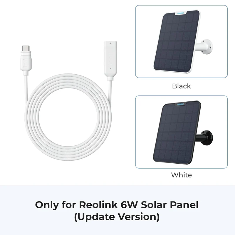 4.5m Type C Extension Cable for Reolink Solar Panel 2 (6W) | White - Image 3