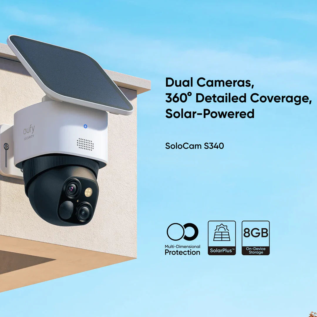 Eufy Solocam S340 Dual Camera | Solar-Powered | T81703W1 - Image 8