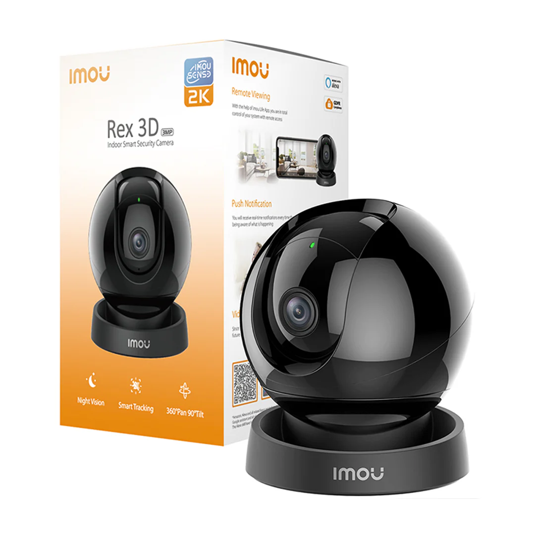 IMOU Rex 3D 2K Indoor Pan Tilt Smart Security Camera | Black - Image 6