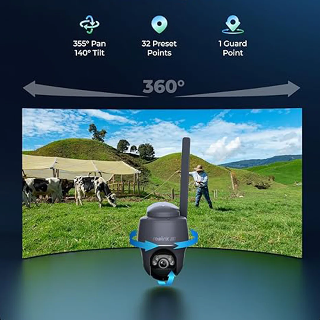 Reolink Go PT Ultra | 4G LTE 4K Outdoor Security Camera | Grey - Image 3