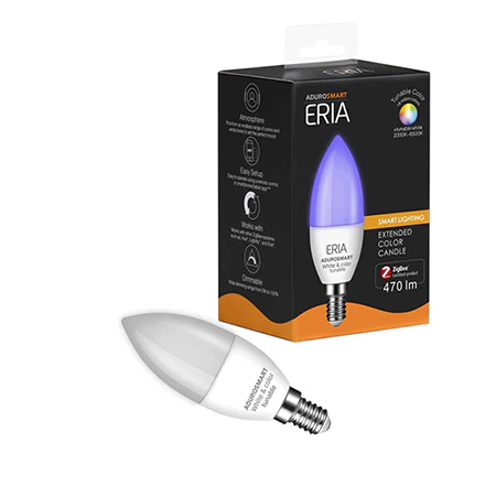 ERIA | Smart White and Colour Tunable E14 Candle Light Bulb - Image 3
