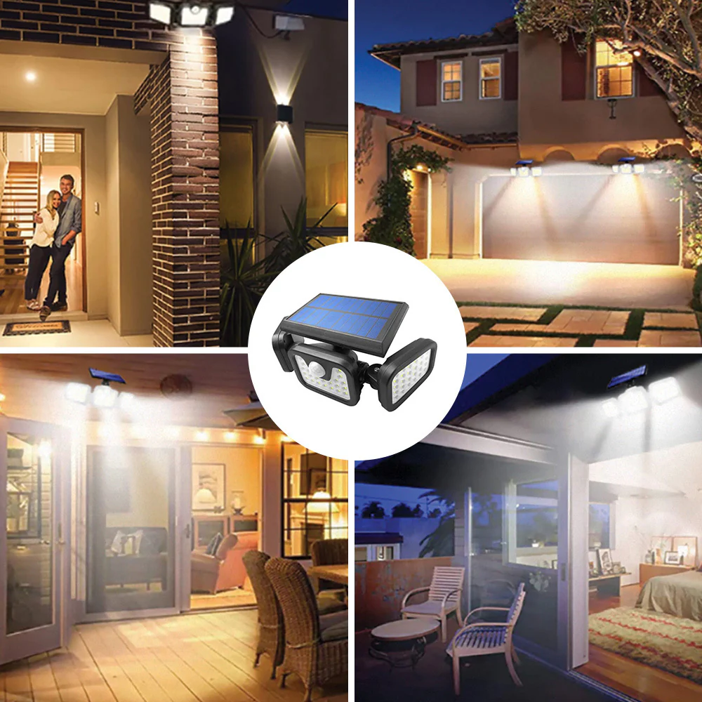 SUNARI Outdoor Solar Light | 3 Panel LED Lamp with PIR Motion Sensor - Image 6