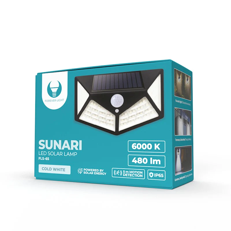 SUNARI Outdoor Solar Light | LED Wall Lamp with Solar Panel - Image 4