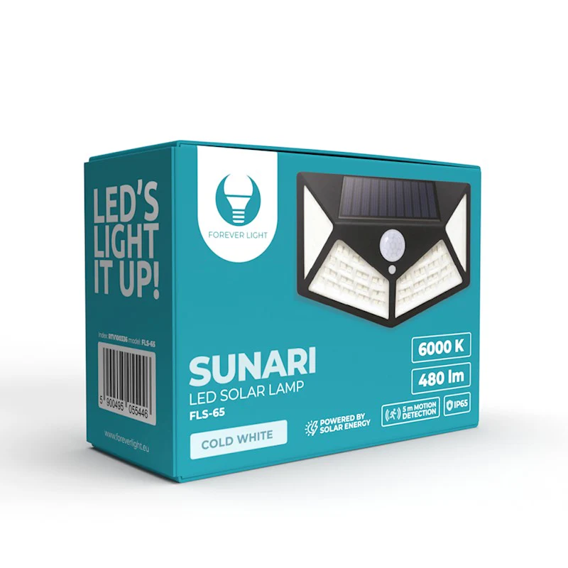 SUNARI Outdoor Solar Light | LED Wall Lamp with Solar Panel - Image 5