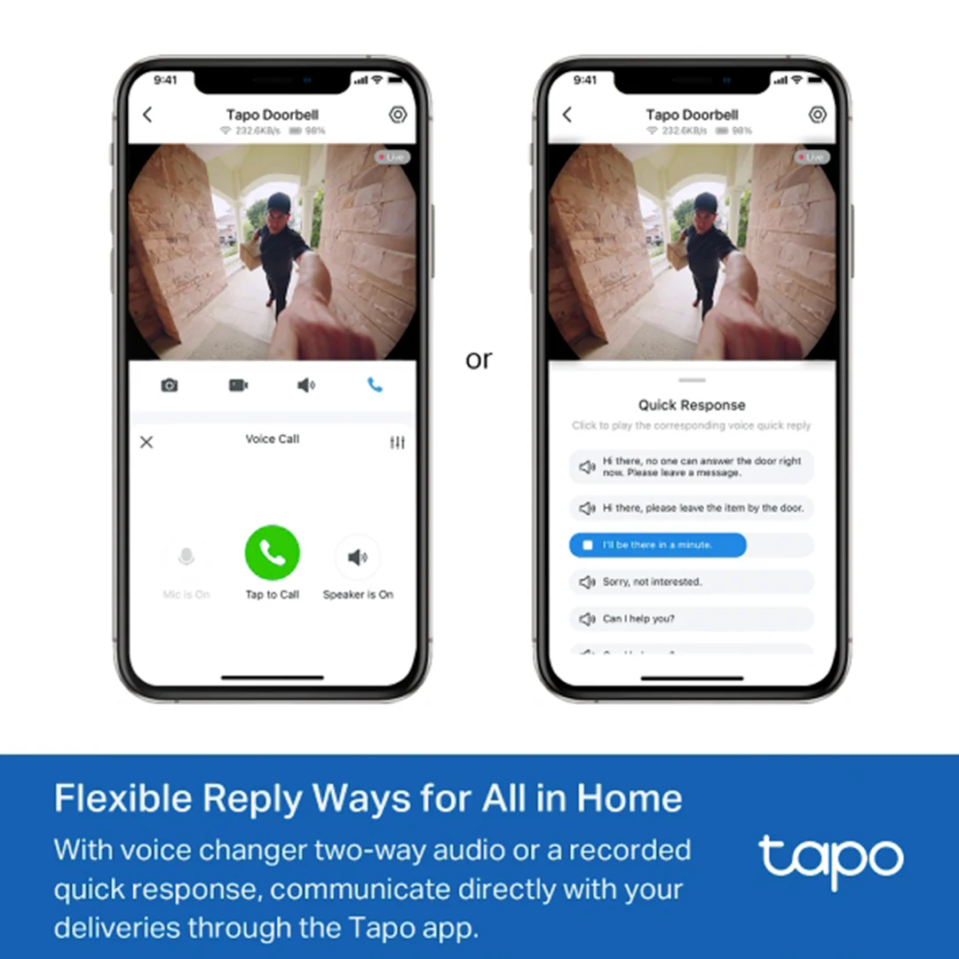 Tp-Link Tapo D235 | 5MP Wired & Battery Video Doorbell with Chime - Image 5
